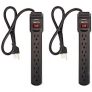 Amazon.com: 2-Pk Amazon Basics 6-Outlet Surge Protector Power Strip 2ft Cord for $9.56( was  )