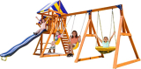 Sportspower Willow Creek Outdoor Kids Wooden Swing Set