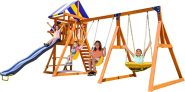 Sportspower Willow Creek Outdoor Kids Wooden Swing Set