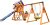 Sportspower Willow Creek Outdoor Kids Wooden Swing Set