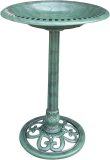 Alpine Corporation 28-inch Tall Outdoor Birdbath w/Scrollwork