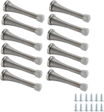 12-Pack Amazon Basics Spring Door Stop, Polished Chrome