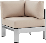 Modway Shore Aluminum Outdoor Patio Corner Chair