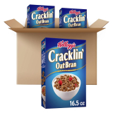3-Pack Kelloggs Cracklin Oat Bran Cold Breakfast Cereal