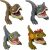 4 Pack Jurassic World Dominion Uncaged Wild Pop Ups Dinosaur Toys