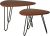 2CT Walker Edison Mid Century Modern Hairpin Coffee Table Set