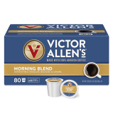 80ct Victor Allen’s Single Serve Light Roast Morning Blend Coffee K Cups