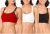 3Pk Fruit of the Loom Womens Spaghetti Strap Cotton Sports Bra