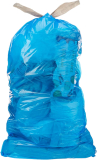 AmazonCommercial Custom Fit Blue Drawstring Trash Bags 108-Ct
