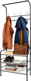 Mind Reader Metal Coat Shoe Rack Shelving Organizer