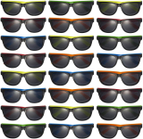 PREXTEX 25-Pack Kids Neon Sunglasses with UV Protection