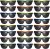 PREXTEX 25-Pack Kids Neon Sunglasses with UV Protection