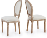 VONLUCE Vintage French Accent Chairs, Set of 2