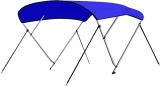 SereneLife 3 Bow Bimini Top Canvas Sun Shade Boat Canopy
