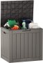 East Oak 31-Gallon Storage Deck Box with Padlock
