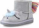 KRABOR Boys Girls Winter Suede Boots Cotton Lining Snow Shoes