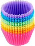 12PK Amazon Basics Reusable Silicone Baking Cups