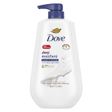 Dove Deep Moisture Body Wash w/Pump for Dry Skin 30.6-Oz