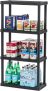 IRIS USA 4-Tier Shelving Unit Medium Storage Organizer