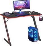 BestOffice Computer Desk Z Shaped Workstation Ergonomic Table