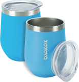 BJPKPK 12oz Insulated Wine Tumbler with Lid