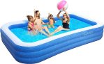 Evajoy 118 x 72 x 20in Inflatable Above Ground Kiddie Pool, Large