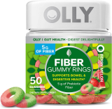 2-Pack OLLY Fiber Gummy Rings, 5g Prebiotic Fiber Berry Melon 50ct