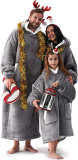 Eheyciga Plush Fuzzy Wearable Blanket Hoodie Sweatshirt
