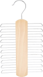 2PK Amazon Basics 20 Bar Wooden Tie Hanger & Belt Rack