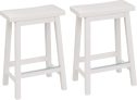 2 Amazon Basics Solid Wood Saddle-Seat 24-in Counter-Height Stool