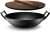 Nutrichef Pre-Seasoned Cast Pan-5.8 QT Non-Stick w/Wooden Lid
