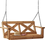 Backyard Discovery Durable Cedar Farmhouse Outdoor Porch Swing