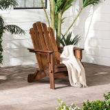 Walker Edison Outdoor Patio Wood Adirondack Foldable Chair