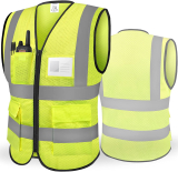 Ticonn High Visibility Class II Mesh Reflective Safety Vest