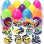 12-Pk Prextex Toy Filled Easter Eggs & Construction Vehicles