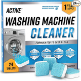 24-Pack Active Washing Machine Cleaner Tablets