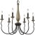 Generation Lighting Simira 6-Light Chandelier Hanging Modern Fixture