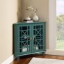 Walker Edison Ronne 2 Door Corner Accent Table, 32-inch