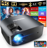 GooDee Projector 4K with WiFi and Bluetooth Mini Projector