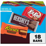 18CT Reeses Hersheys And Kit Kat Milk Chocolate Candy Bars 27.3oz