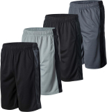 4-Pack Essential Elements Men’s Quick Dry Basketball Shorts