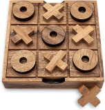 BSIRI Tic Tac Toe Wooden Board Game Table