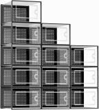 12-Pack Kuject Large Shoe Organizer Storage Boxes for Closet