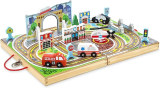 18-Piece Melissa & Doug Wooden Take-Along Tabletop Town