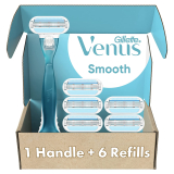 Gillette Venus Smooth Razors for Women, Handle + 6 Refills