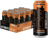 12Pk Cellucor C4 Ultimate Sugar Free Energy Drink Orange Cream 16oz