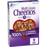 Multi Grain Cheerios Heart Healthy Cereal 9oZ Cereal Box