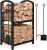 Mr IRONSTONE Firewood Rack w/Fireplace Tools Set