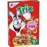 Trix Fruity Breakfast Cereal 6 Fruity Shapes Whole Grain 10.7 OZ