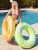 Monsoon Citrus 2-Pack Luxury Pool Floats Donut Tube Ring